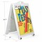Azar Displays White Double-Sided Sidewalk A-Frame Sign w/Protective Lens 24"x36" 300244-WHT - alternate 3